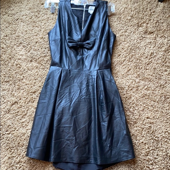 Black Leather Dress - Picture 3 of 4